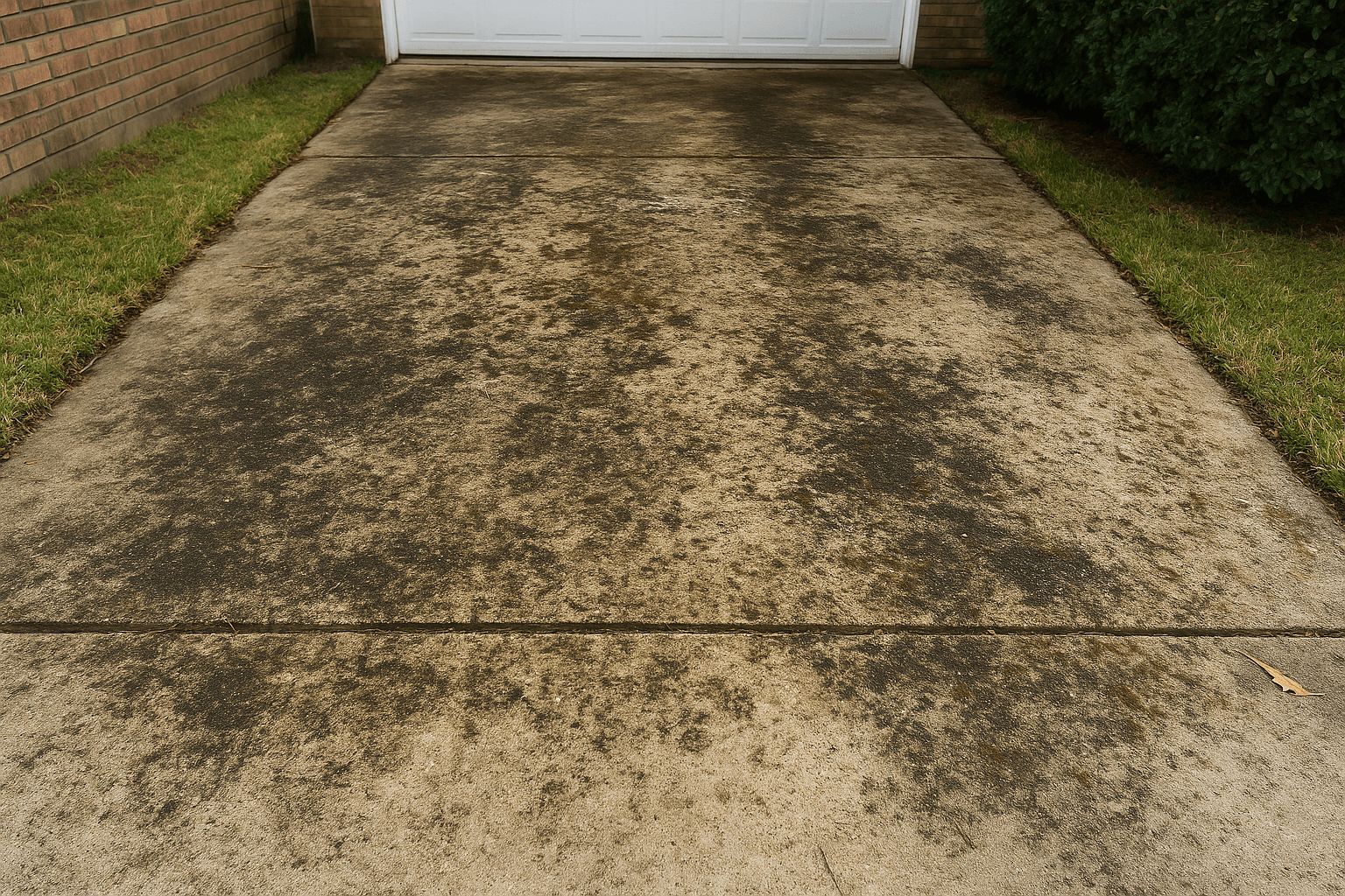 Driveway Pressure Washing Transformation - Before